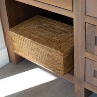 Artifacts Rattan™ Rectangular Storage Box With Lid, 14"x10"x6 ...