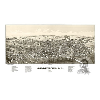 Old Map of Middletown New York 1887, Vintage Map Art Print, 12"x18 ...