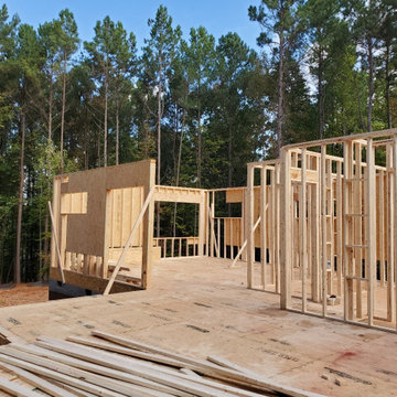 Wall framing begins