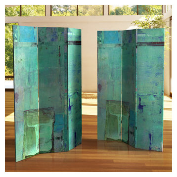 6' Tall Double Sided Aurora Canvas Room Divider