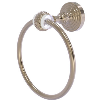 Pacific Grove Towel Ring with Twisted Accents, Antique Pewter