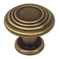 Cosmas - Cosmas 4122BAB Brushed Antique Brass Ring Cabinet Knob, Set of 10 - Cabinet And Drawer Knobs