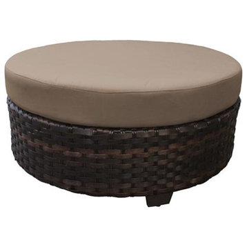 kathy ireland River Brook Round Coffee Table in Wheat