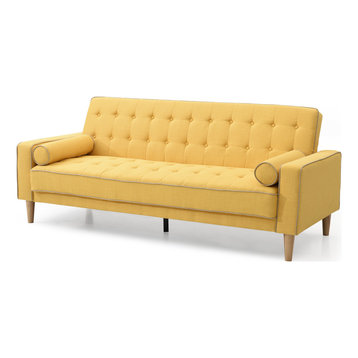 Navi Sleeper Sofa, Yellow Fabric