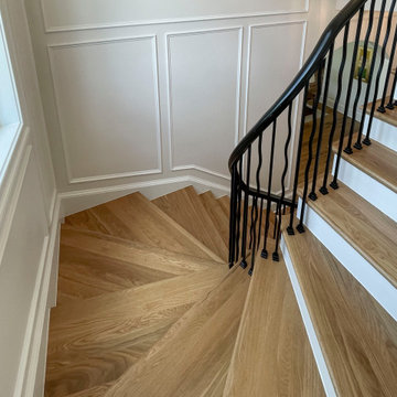 Project #106 | Winding Staircase with Modern Balustrade