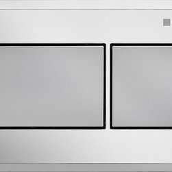 Geberit Polished Chrome Dual Flush Pneumatics Flush Plate - Bathroom Fixtures