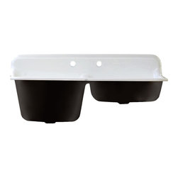 Randolph Morris 48" Cast Iron Double Bowl Farmhouse Sink - Kitchen Sinks