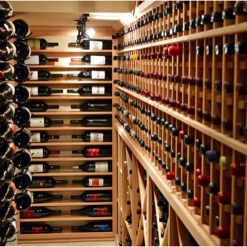 Back Wall Wine Rack for Magnum Collection San Antonio Home Wine Cellar Design