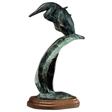 Heron Sculpture Morning's Calm, Blue