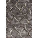 KAS - KAS Landscapes 5906 Groove Rug, Charcoal, 3'3"x5'3" - The KAS Landscapes 5906 Groove is a geometric style area rug created with a machine made construction in Turkey for many years of decorating beauty. Its charcoal color and 100% polypropelene material will enhance the decor of any room.