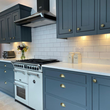 Blue (Old Navy) Burbidge with Grey (Gravel) In-frame Fridge Freezer.