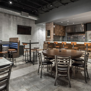 Miami Contemporary Industrial Pizza Restaurant Design