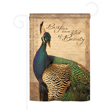 Birds Peacock 2-Sided Impression Garden Flag