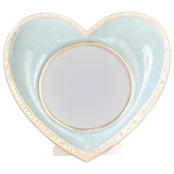 Jay Strongwater Chantal Heart Frame Pale Blue Finish