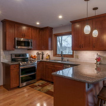 Reading Cognac Maple with Mountain Mist Silestone