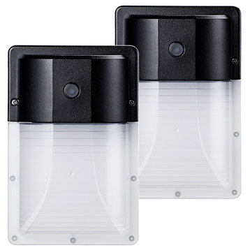 2-Pack Dusk to Dawn LED Wall Pack Light With Photocell, 5000K Daylight