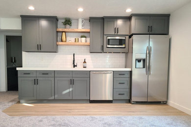 Inspiration for a contemporary basement remodel in Salt Lake City
