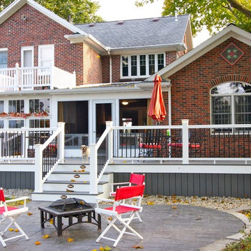 Riverfront deck and porch