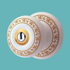 Int&Ext Door Knob Lock Set Keyed Porcelain Ajustable Backset