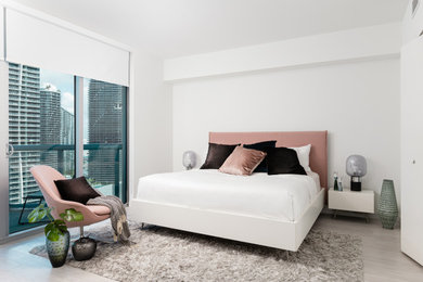 Inspiration for a scandinavian bedroom remodel in Miami