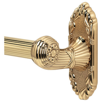 Alno A8520-18 Ribbon & Reed 18"W Towel Bar - Polished Brass