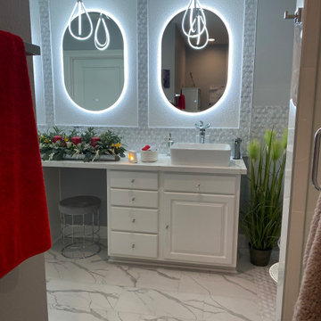 eclectic bathroom