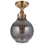 Craftmade - Craftmade State House 1 Light Sphere Semi Flush, Vintage Brass - Part of the State House Collection