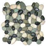 CNK Tile - Glazed Bali Turtle Pebble Tile - Each pebble is carefully selected and hand-sorted according to color, size and shape in order to ensure the highest quality pebble tile available. The stones are attached to a sturdy mesh backing using non-toxic, environmentally safe glue. Because of the unique pattern in which our tile is created they fit together seamlessly when installed so you can't tell where one tile ends and the next begins!