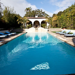 Spanish Villa Masterpiece. View leading up the pool house - Products