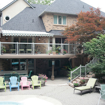 High decks over 6 feet above grade.