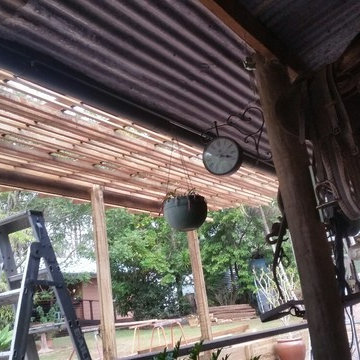 Rustic Australiana style pergola