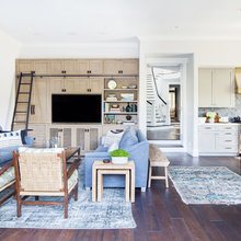 kitchen/living room transition with rug