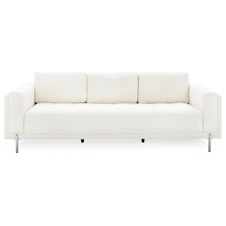 Divani Casa Schmidt, Modern Off White Fabric Sofa