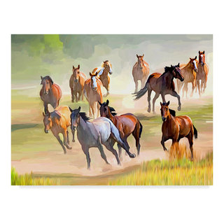 Designart - Parkland Trails Photography Canvas Art Print - Yellow - 40 in. Wide x 30 in. High