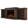 Bowery Hill Modern Wood Electric Fireplace for TVs up to 74" in Chestnut Oak