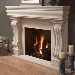 Aberdeen Stone Fireplace Mantel - Indoor Fireplaces