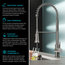 Britt 3-Function Pull-Down Water Filter Kitchen Faucet CH, Model KFF-1691CH