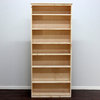 York Bookcase, 11_x37x84, Pine Wood, Natural Teak