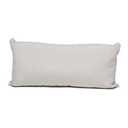 Beige Outdoor 2-Piece 11" x 22" Rectangular Throw Pillow Set - Outdoor Cushions And Pillows