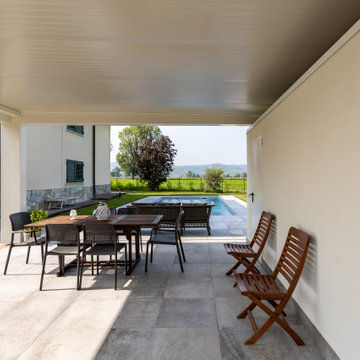 Villa SM | Realizzazione nuova piscina esterna con portico
