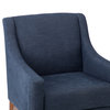 34.2" Comfy Living Room Armchair With Sloped Arms, Set of 2, Navy