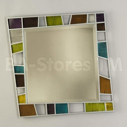 Colored Windows Wall Art in Ground Steel with Colored Tint - Artwork