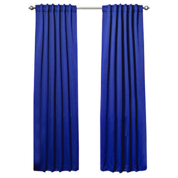 Solid Thermal Blackout Curtain Panels, Royal Blue, 95", Set of 2