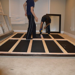 Custom Platform Bed w/ Headboard - Bedding
