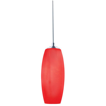 Light Monorail Adapt Low Voltage Pendant, Red Solid Cased Glass