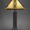 Apollo 2-Light Table Lamp, Dark Granite/Square Santa Cruz Art