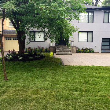 Front & Back Yard Project: Fibreglass Pool, driveway, interlocking, landscaping