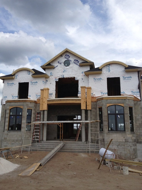 How to finish the exterior, I like to do stone veneer