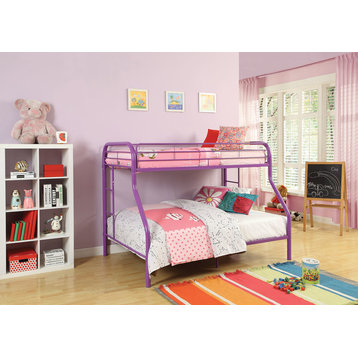 Tritan Bunk Bed, Purple, Twin Over Full