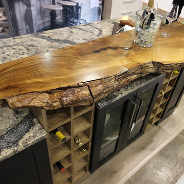 Medina, OH - Traditional - English Wych Elm Live Edge Countertop
